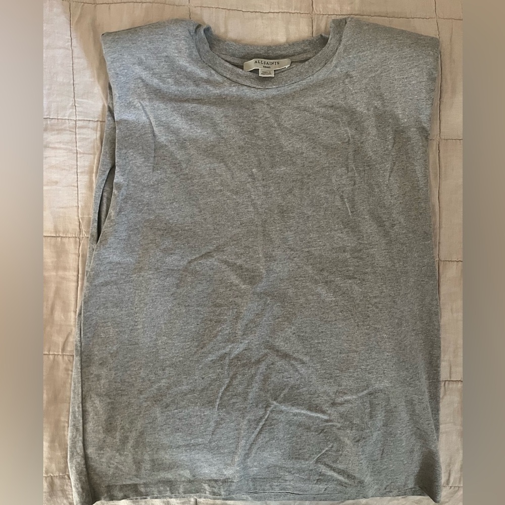All Saints Light Gray Tee shoulder pad. NEW